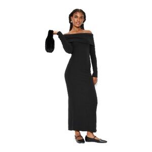 Elegant Black Off-Shoulder Dress